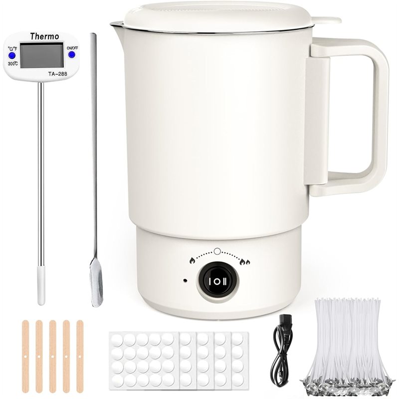 Candle Making Glass Jars - A47U Electric Wax Melting Pot Kit