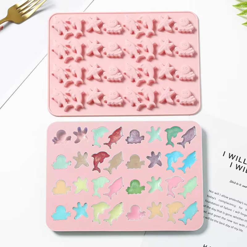Candle Making Set - Seabed Creature Chocolate Silicone Mold Dolphin