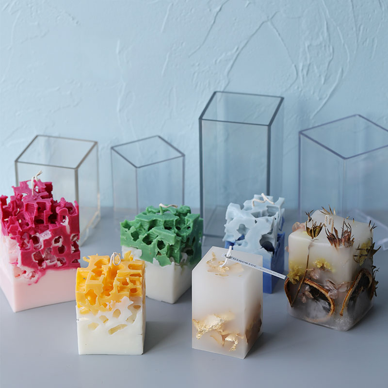 Candle Making Set - 3D Square Rectangle Column Candle Mold