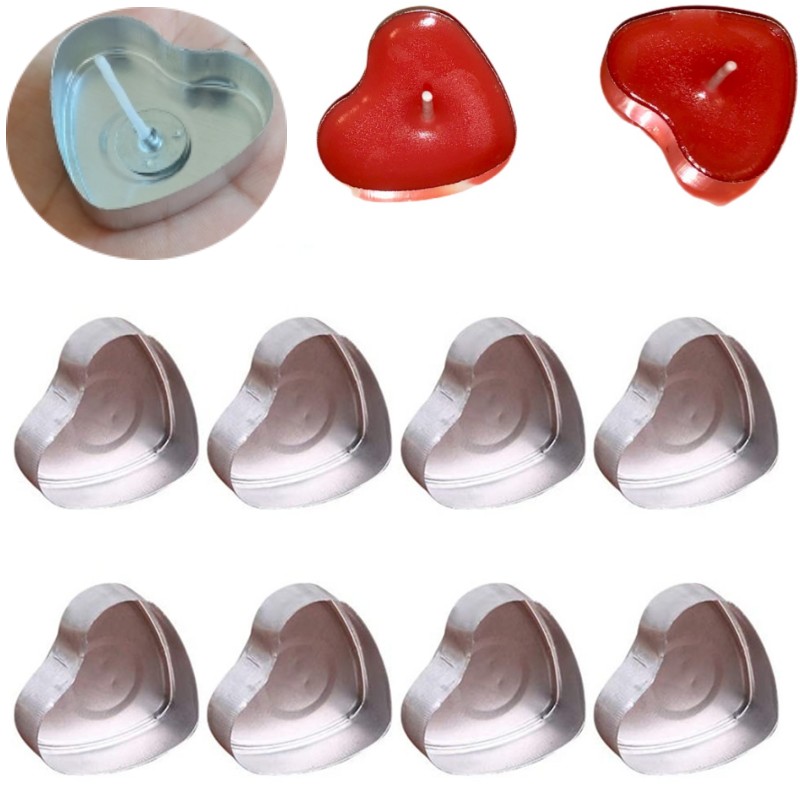 100 Sets Heart shaped Empty Al - Candle Making Set recension och pris