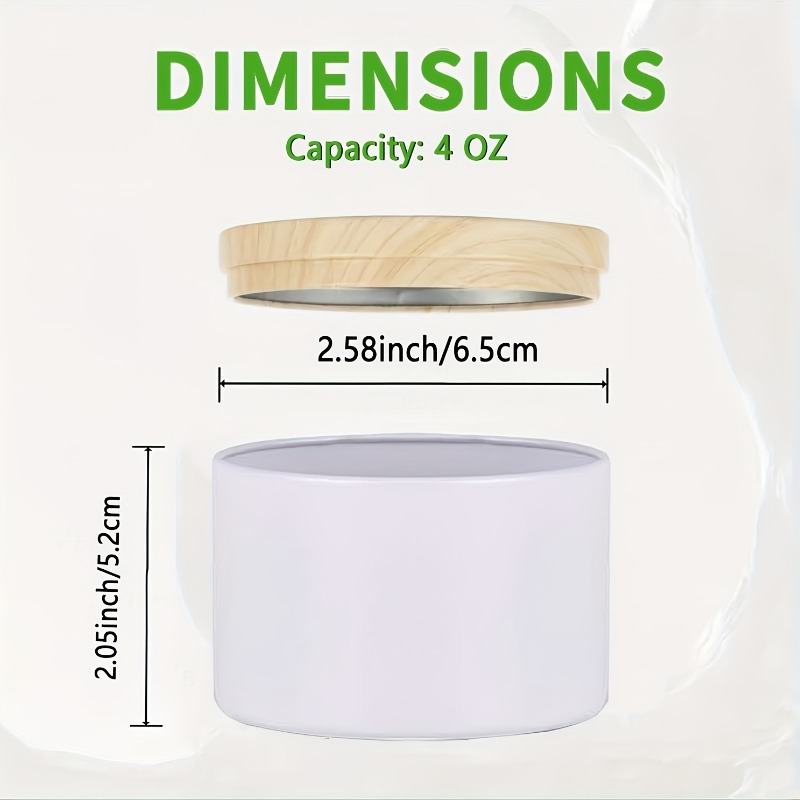 White Metal Candle Jar Candle  - Candle Making Jars With Lids recension och pris