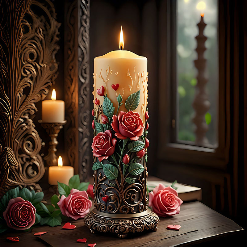 European-Style Red Rose Heart- - Candle Making Vinings recension och pris