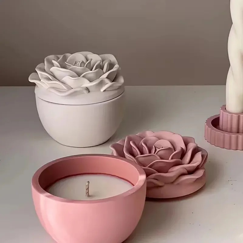 top quality 3d rose flower can - Candle Making Jars With Lids recension och pris