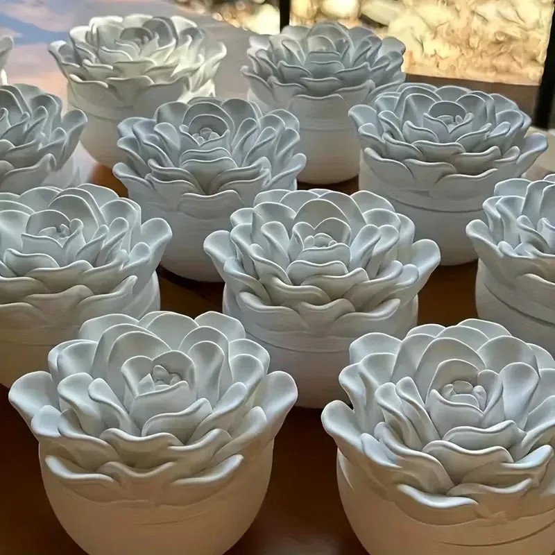 top quality 3d rose flower can - Candle Making Jars With Lids recension och pris