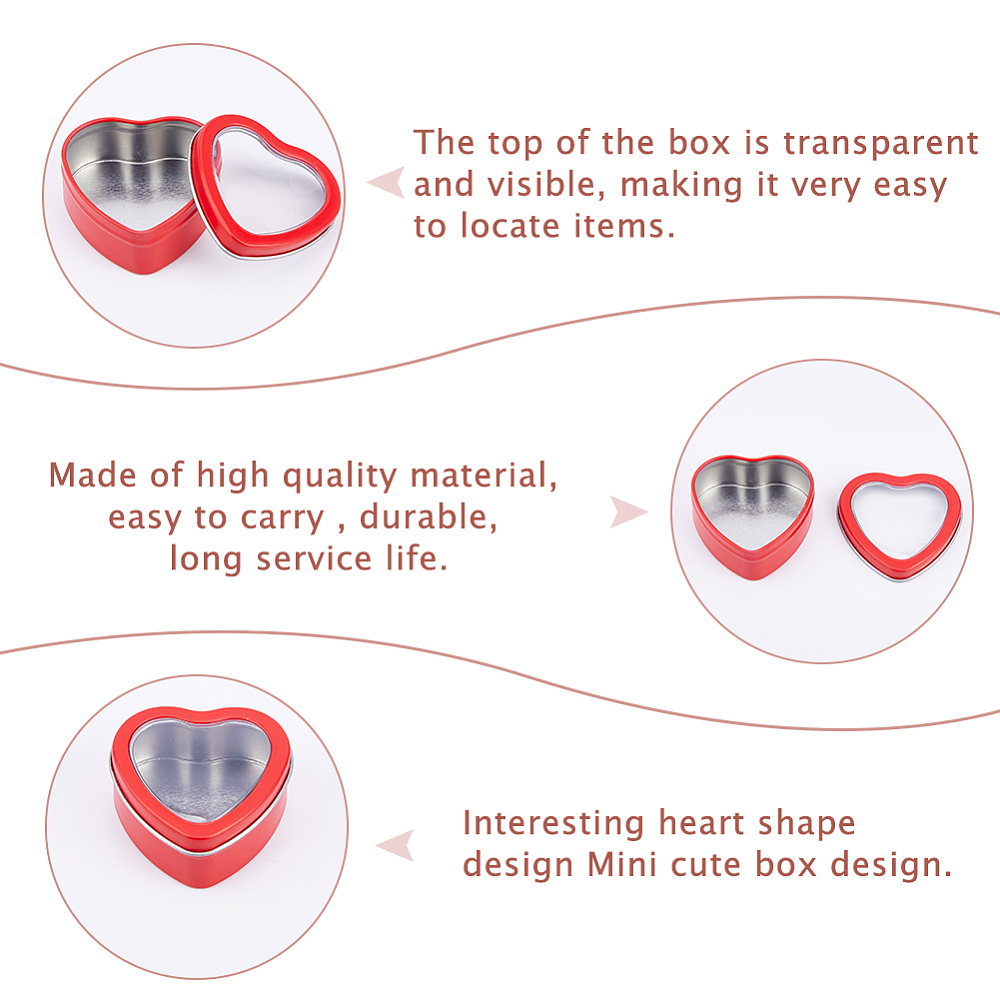 32Pcs 2 OZ Heart Shaped Metal  - Candle Making Jars With Lids recension och pris
