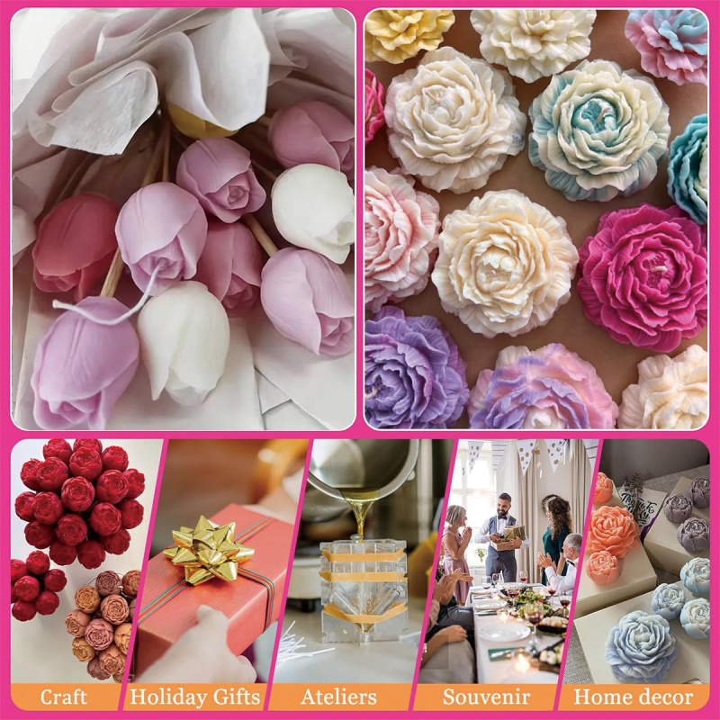 6Floral Bouquet Silicone Candl - Candle Making Set recension och pris