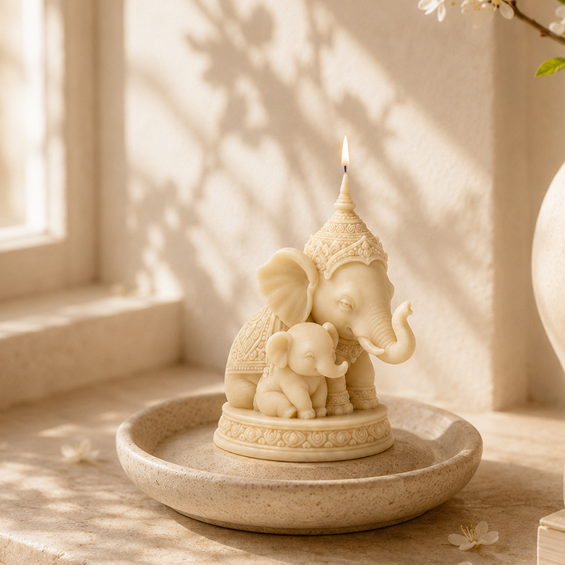 Thai Mother and Child Elephant - Candle Making Kit For Kids recension och pris