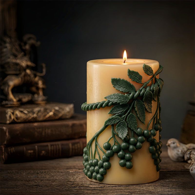 Vine Green Leaf Berry Relief-S - Candle Making Vinings recension och pris