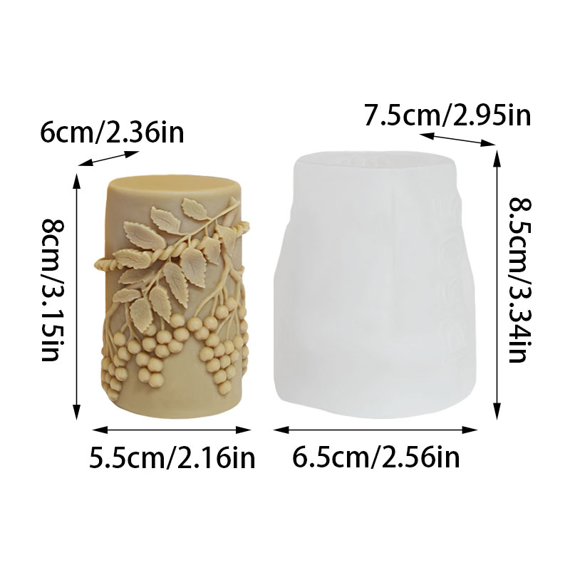 Vine Green Leaf Berry Relief-S - Candle Making Vinings recension och pris