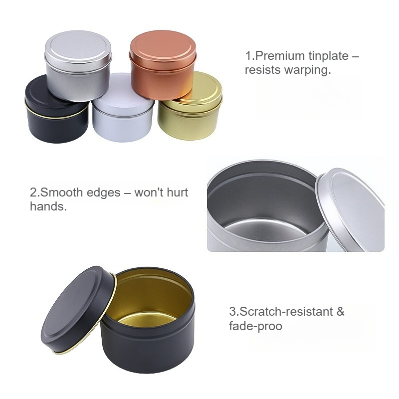 Round Aluminum Candle Tins wit - Candle Making Jars With Lids recension och pris