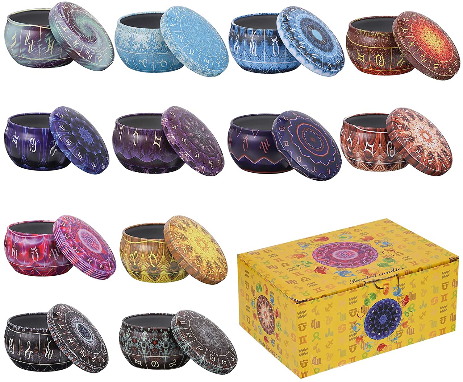 12 pack Candle Tins Round Cand - Candle Making Jars With Lids recension och pris