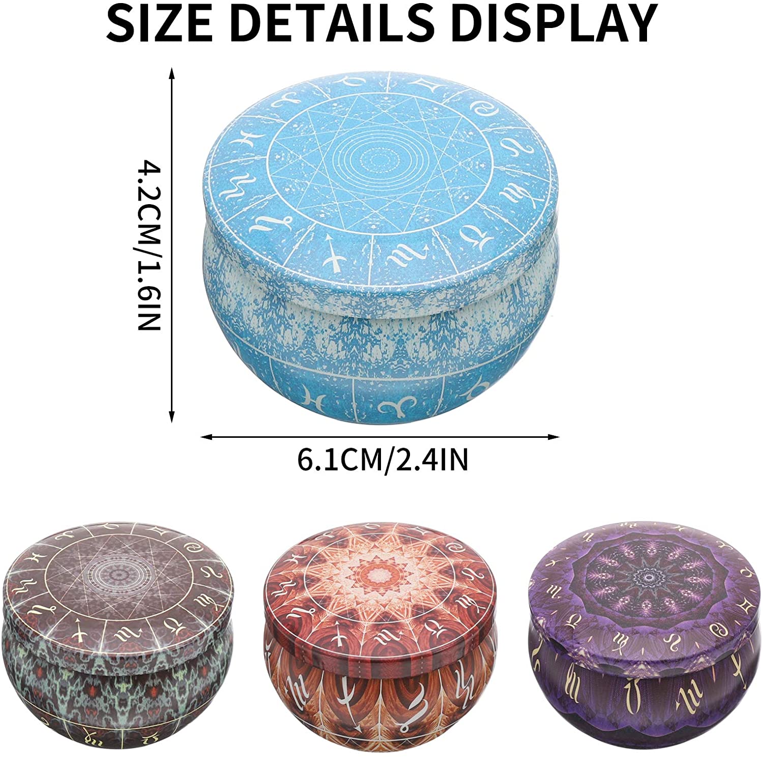 12 pack Candle Tins Round Cand - Candle Making Jars With Lids recension och pris