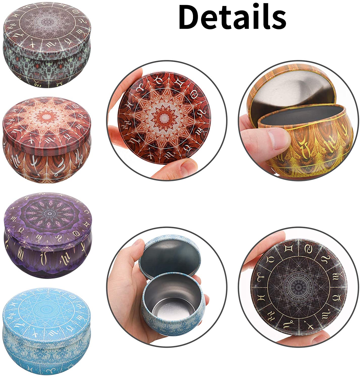 12 pack Candle Tins Round Cand - Candle Making Jars With Lids recension och pris