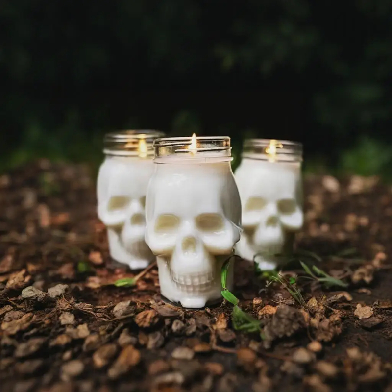 6 Pack Halloween Transparent S - Candle Making Jars With Lids recension och pris