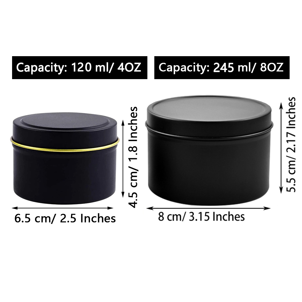 4oz/ 8oz Candle tins with lids - Candle Making Glass Jars recension och pris