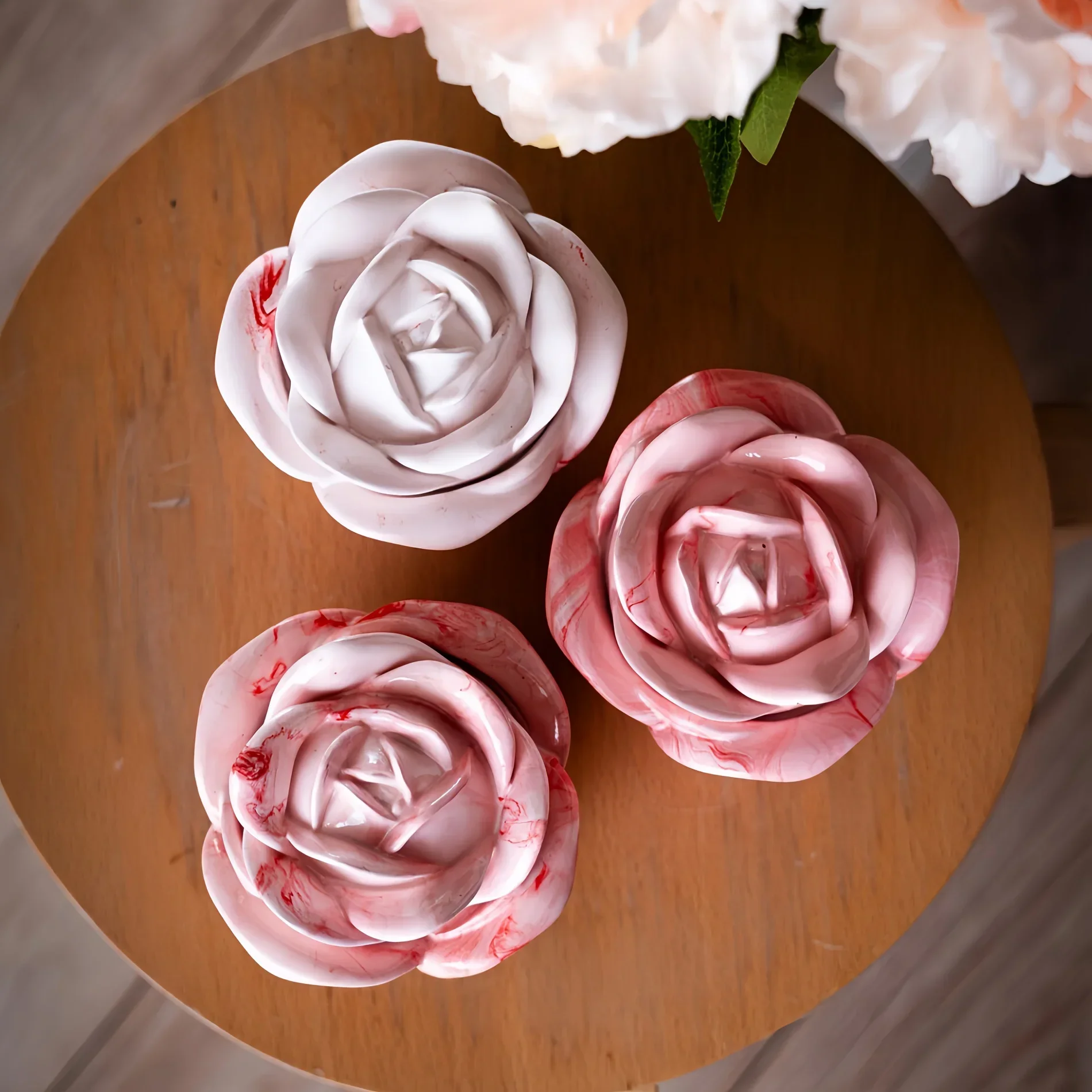 2-Piece Set Rose Shaped Silico - Candle Making Set recension och pris