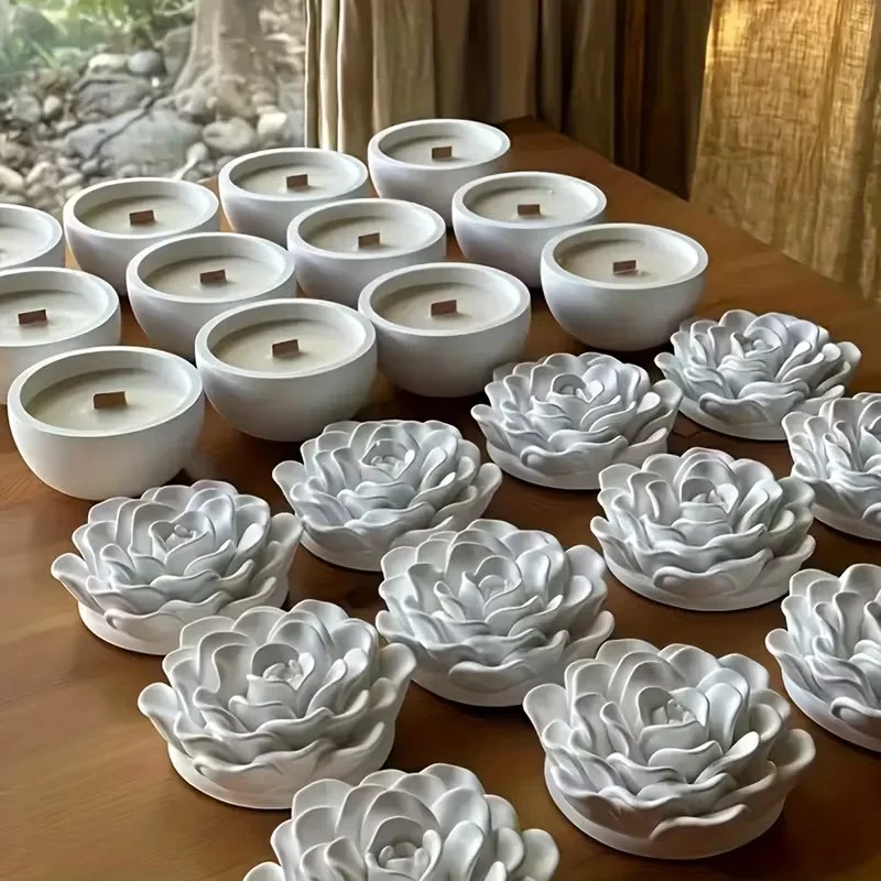 top quality 3d rose flower can - Candle Making Jars With Lids recension och pris