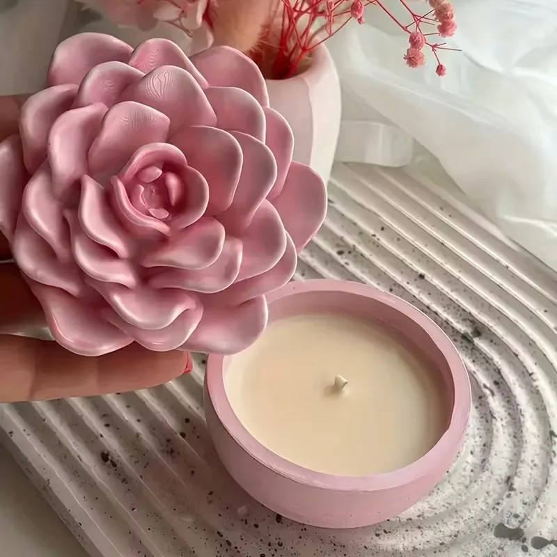 top quality 3d rose flower can - Candle Making Jars With Lids recension och pris