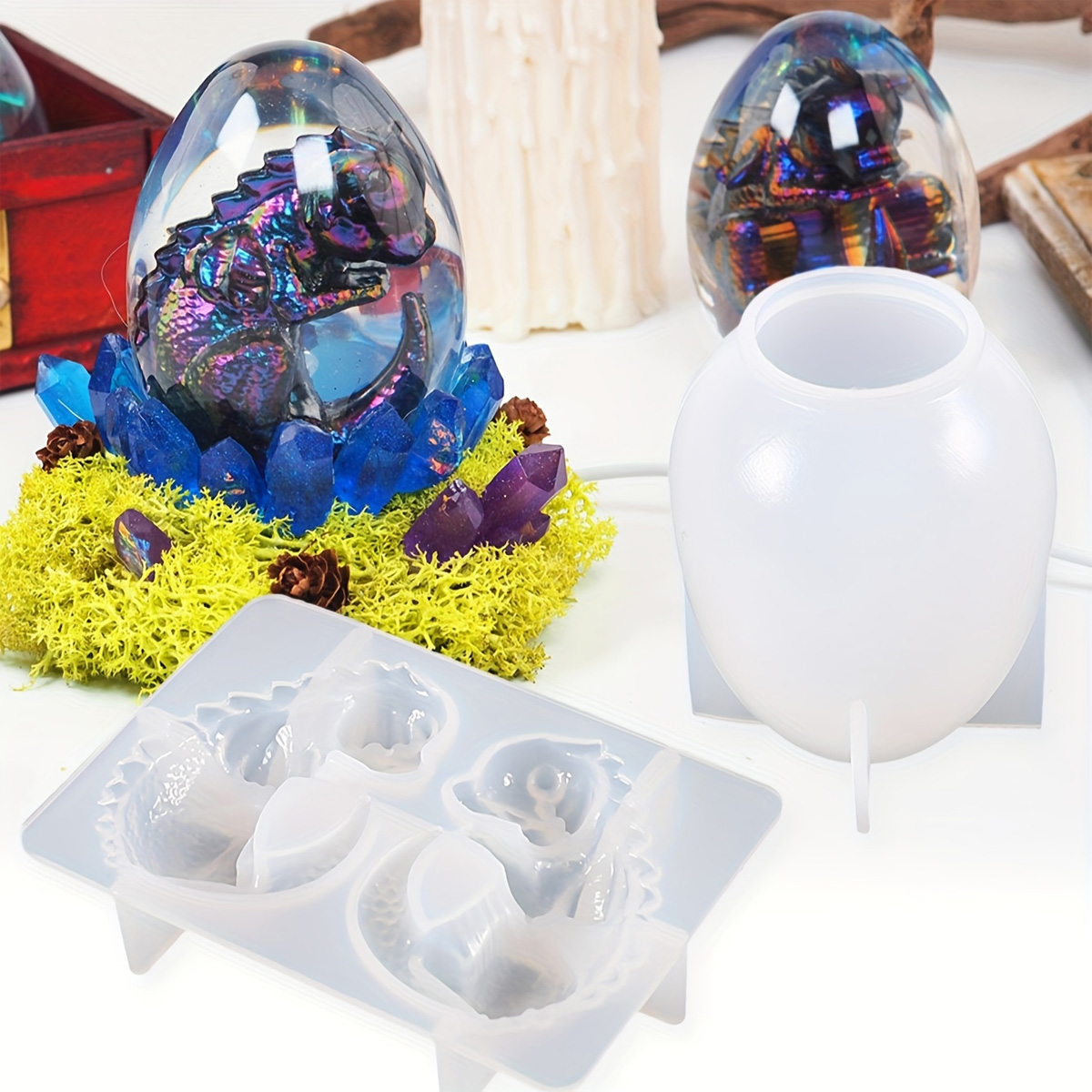 Silicone Dragon Egg Molds, 2-P - Candle Making Set recension och pris