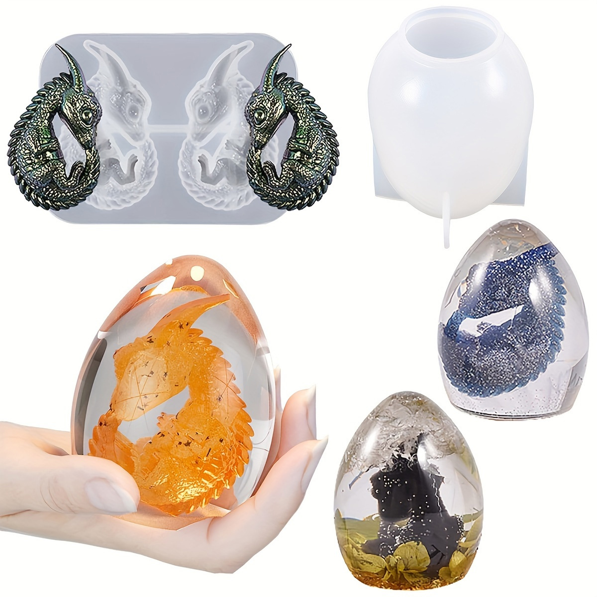Silicone Dragon Egg Molds, 2-P - Candle Making Set recension och pris