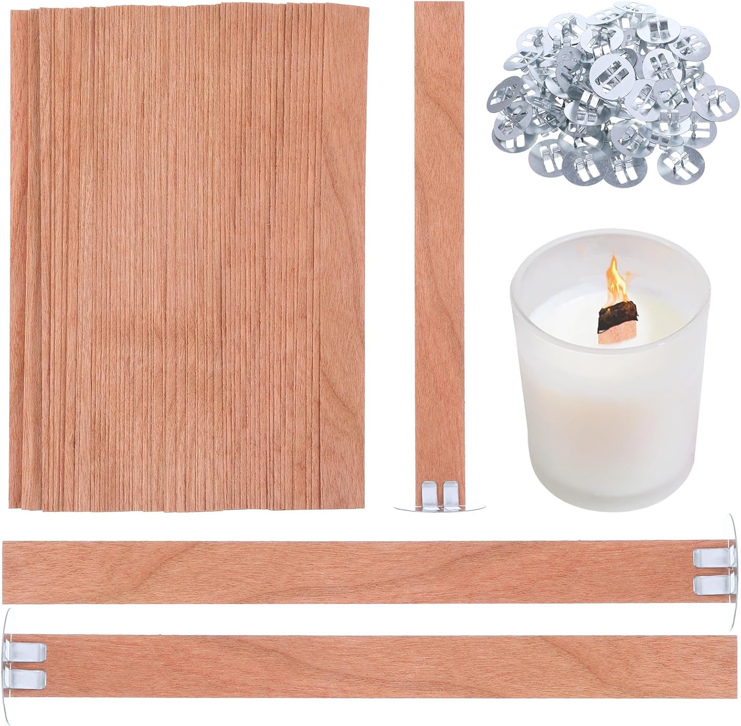 60Pcs Wood Wicks for Candles M - Candle Making Wicks recension och pris