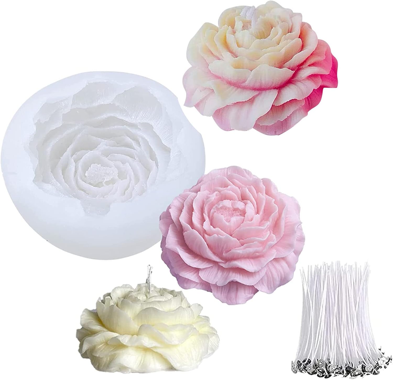 Silicone 3D Peony Candle Mould - Candle Making Kit For Kids recension och pris