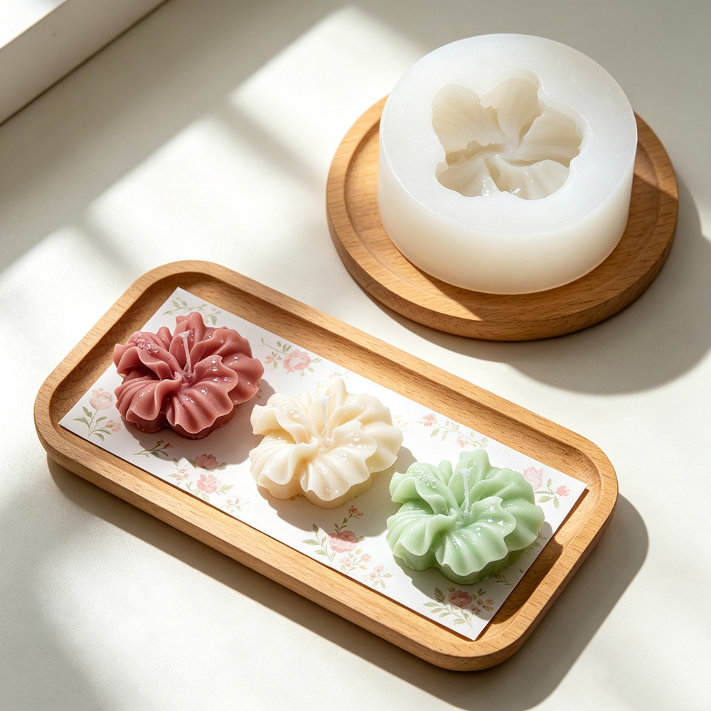 2pcs Hibiscus Flower Candle Mo - Candle Making Set recension och pris