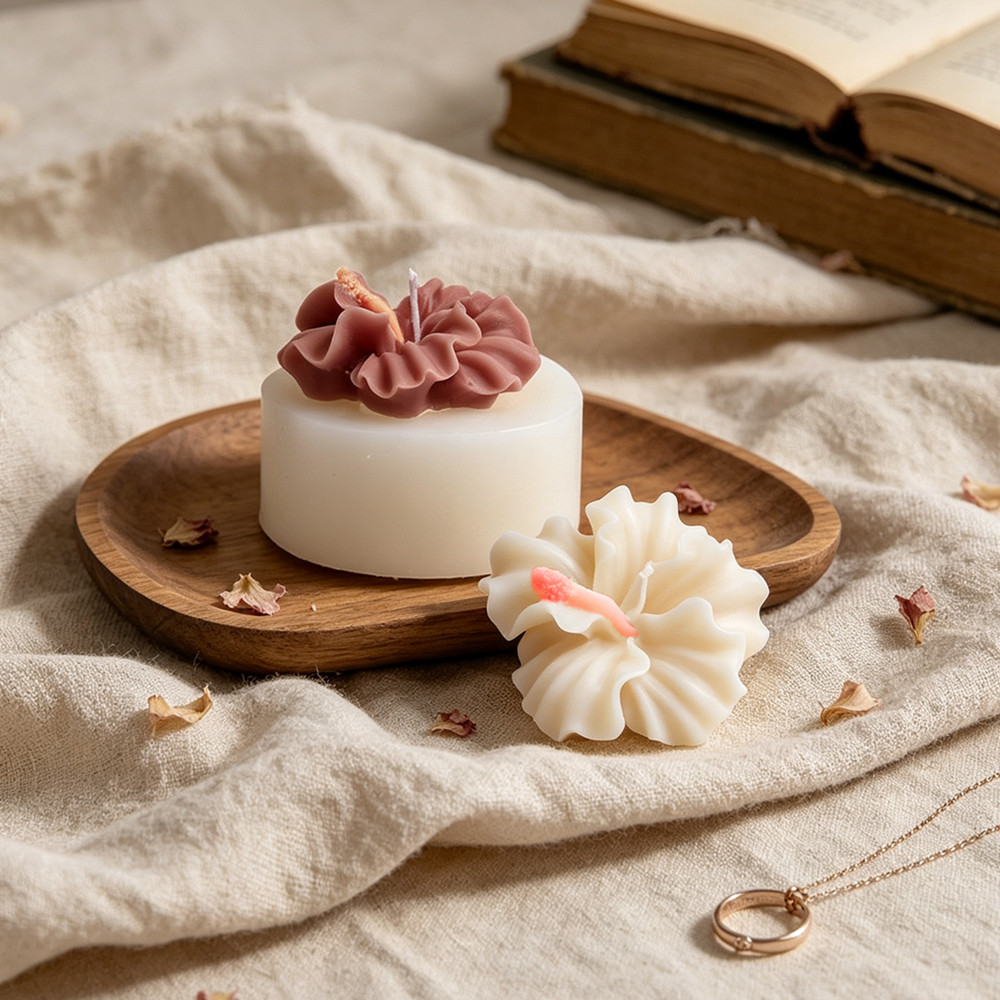 2pcs Hibiscus Flower Candle Mo - Candle Making Set recension och pris