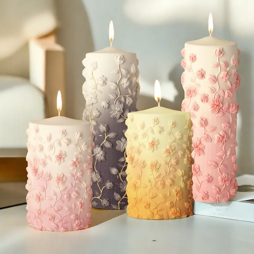 Floral Vine Relief Taper Candl - Candle Making Vinings recension och pris