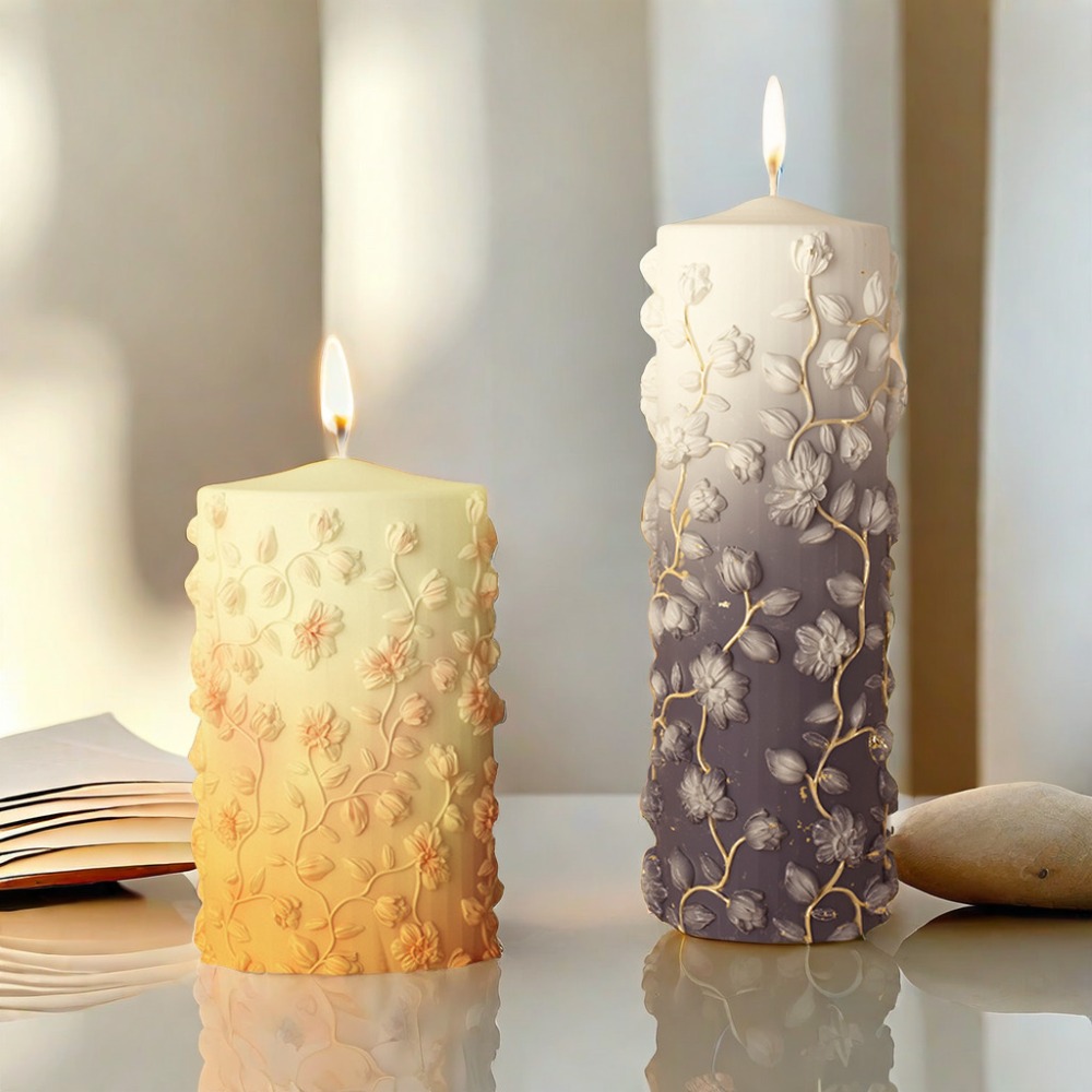 Floral Vine Relief Taper Candl - Candle Making Vinings recension och pris